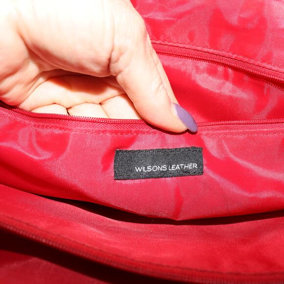 Wilsons Leather Red Shoulder/Briefcase Bag - Read description - Picture 9 of 12